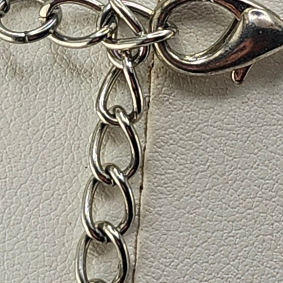 Ali Khan Double Strand Faceted Crystal Beads Necklace White Gray Sparkle - Picture 5 of 6